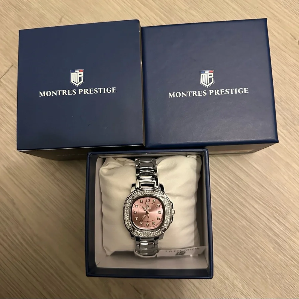 Montres Prestige x Invicta MPW-0191 Pink Crystal Watch 35mm NIB